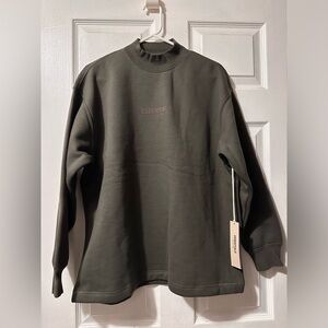 Essentials Fog Men's Relaxed Crewneck Sweater in Off Black